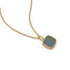 Raw Aquamarine Square Necklace March Birthstone Necklaces