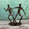 Solid Bronze - Two Footballers