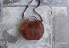 Handmade Womens Leather Handbag Shoulder Bag Round Tote