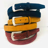 Womens' Suede Leather Belt #BL36-Chocolate Brown