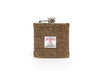 6oz Harris Tweed Hip Flask - Olive Hunting Tweed
