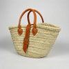Mini French Market Basket Leather Buckle Straw Bag