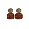 Aquamarine & Strawberry Quartz Dual Stone Handmade Studs
