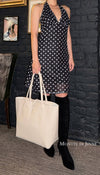 Italian Handmade Genuine Leather Oversized Tote Bag - PEWTER