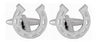 Horseshoe Rhodium Plated Cufflinks