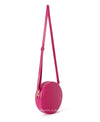 Italian Handmade Genuine Leather Circle Bag with Tassel