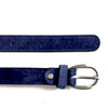 Navy Blue Hair-On-Hide Womens Leather Belt