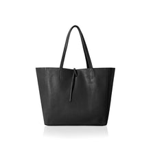  Italian Handmade Genuine Leather Oversized Tote Bag - BLACK