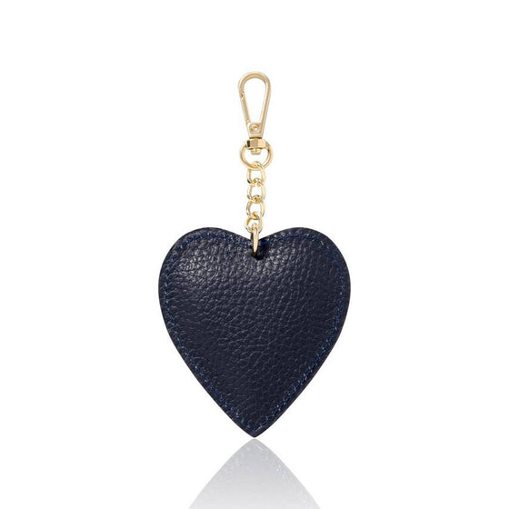 Italian Handmade Genuine Leather Heart Keyring Keychain