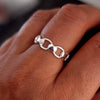 Horse Bit Snaffle Equestrian Sterling Silver Ring