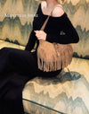 Italian Premium Suede Fringe Shoulder Crossbody Bag