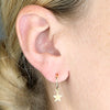 14ct Gold Plated Star Stud Hoop Earring