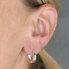 Sterling Silver Earring Tapered hinged Hoop