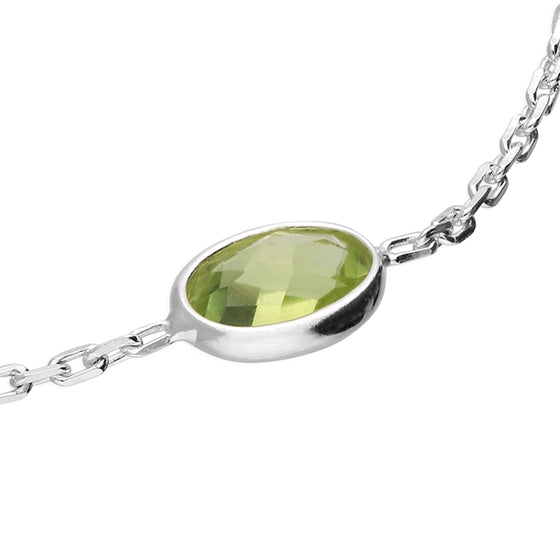 Sterling Silver & Lab Grown Peridot Necklace