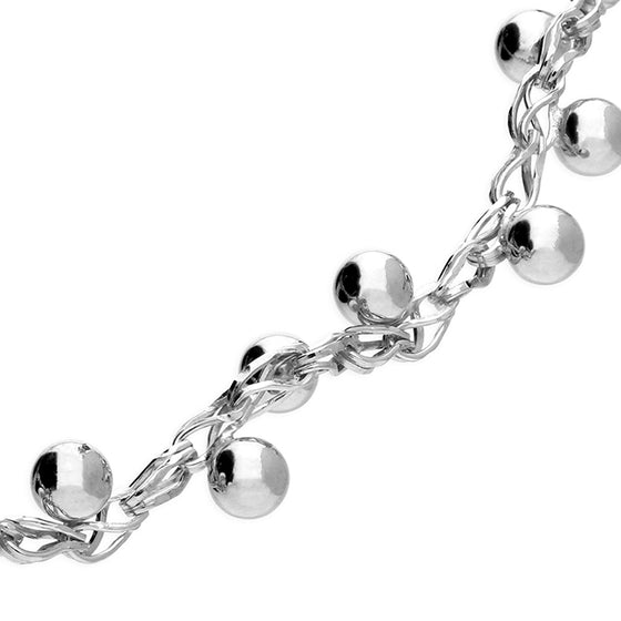 Sterling Silver Ball  Necklace