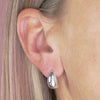 Sterling Silver Smooth Polished Curl Stud Earrings