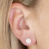 Classic Freshwater Pearl & Cubic Zirconia Stud Earrings