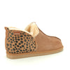 Annie Sheepskin Slippers with Leopard Print