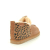 Annie Sheepskin Slippers with Leopard Print