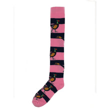  Pink & Navy Long Pheasant Welly Socks