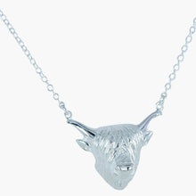  Sterling Silver Highland Cow Necklace