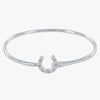 STERLING SILVER HORSESHOE PAVÉ CUFF BRACELET