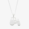 Sterling Silver Tractor Pendant Necklace