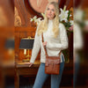 Leather Handbag Crossbody - Brandy