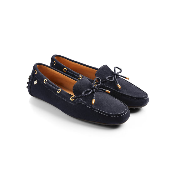 THE HENLEY SUEDE DRIVING SHOE -  NAVY