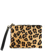 Leopard Print Cow Hair and Real Leather Clutch Bag