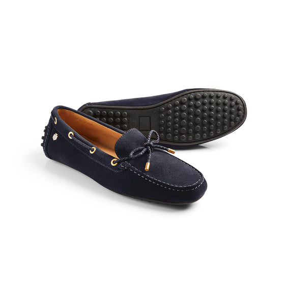THE HENLEY SUEDE DRIVING SHOE -  NAVY