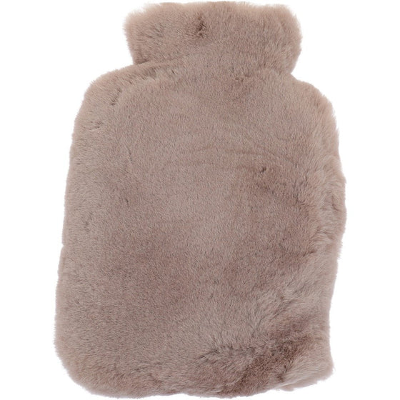 Luxury Sheepskin Hot Water Bottle Cover with Bottle - MINK