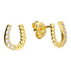 14ct Yellow Gold Plated Horsehoe Stud