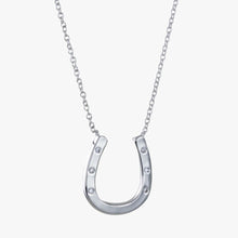  Sterling Silver & Crystal Horseshoe Necklace