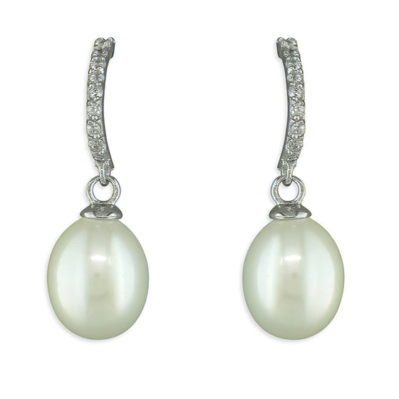 Sterling Silver & Freshwater Pearl Drop Earrings