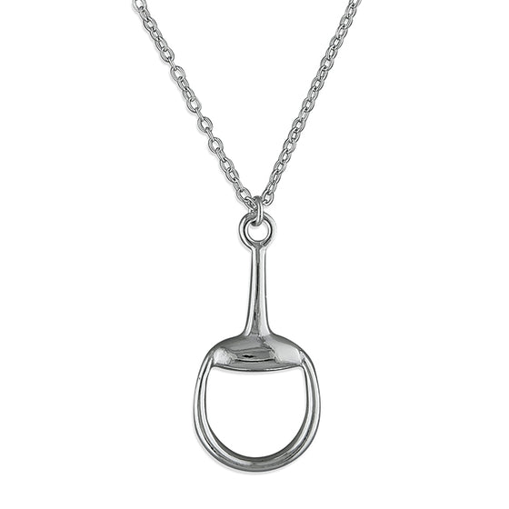 Sterling Silver Snaffle Pendant Necklace