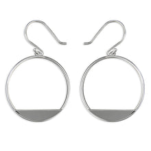  Sterling Silver Circle Drop Earrings