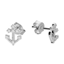  Sterling Silver Anchor Stud