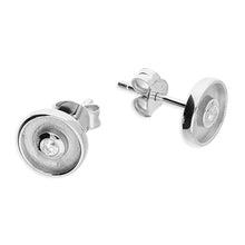  Sterling Silver Round Stud Earring