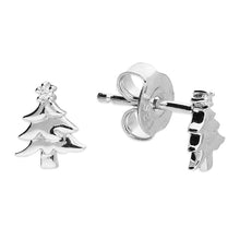  Sterling Silver Christmas Tree Earrings