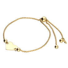  24ct Gold Plated Heart Slider Bracelet