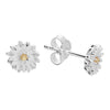 Sterling Silver with 18ct Gold-Plated Flower Stud Earrings