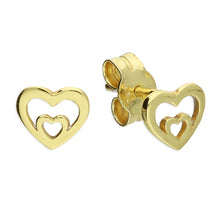  24ct Gold Plated Double Heart Earrings
