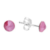 Peony Crystal round cone Stud Earring