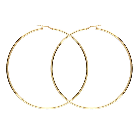 14ct Gold Plated Hinged Hoop Earrings