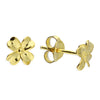 14ct Gold Plated Clover Stud Earrings