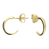 Silver Half Hoop Stud Earrings