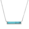 Silver & Turquoise  Bar Necklace