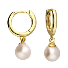  14ct Gold Plated Hoop & Freshwater Pearl Earring