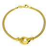 18ct Gold Plated Knot Double Box Chain Bracelet